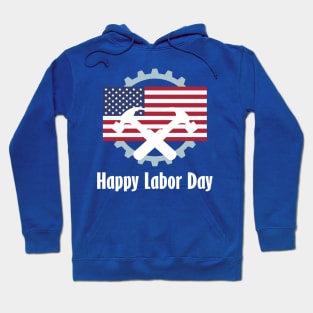 Happy Labor Day Emblem Hoodie